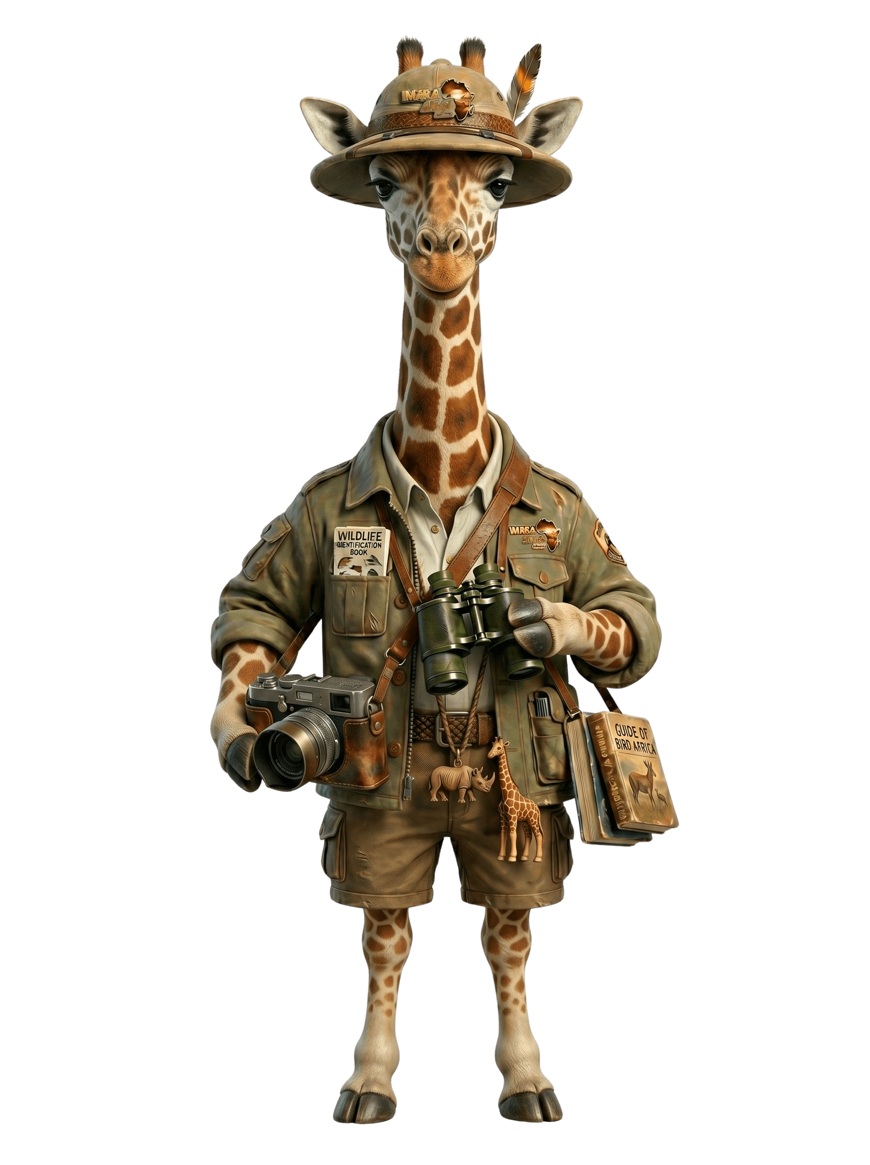 3D giraffe safari mascot